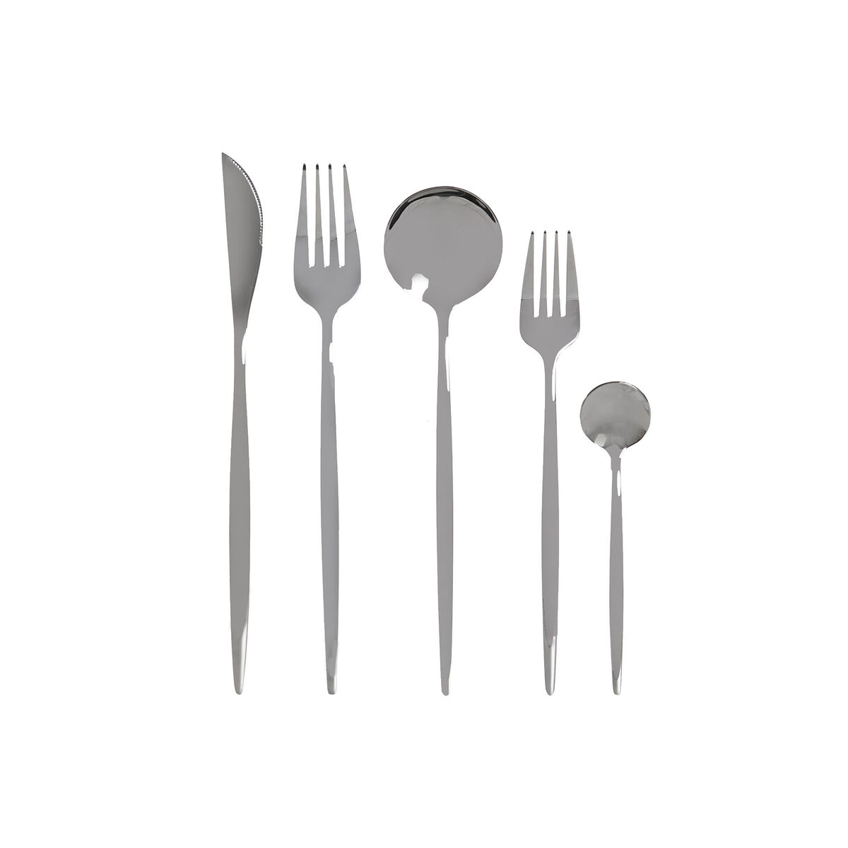 Posate Dkd Home Decor Argentato Acciaio Inossidabile 2 X 0,5 X 22 Cm 20 Pezzi