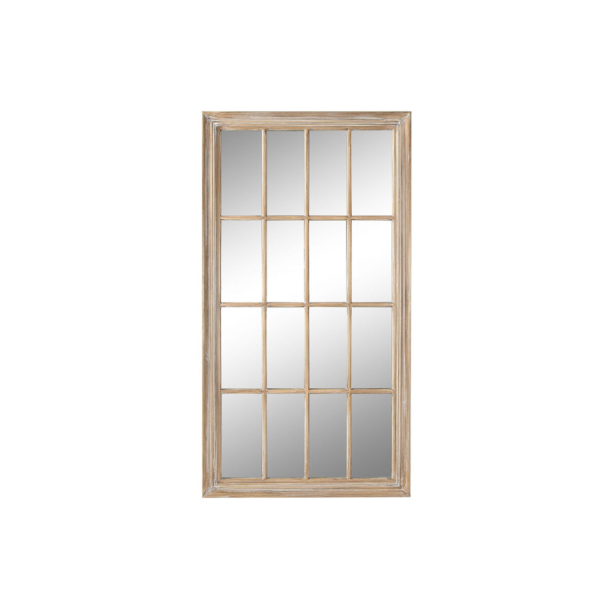 Specchio Da Parete Home Esprit Naturale Finestra Decapaggio 68 X 4 X 128 cm