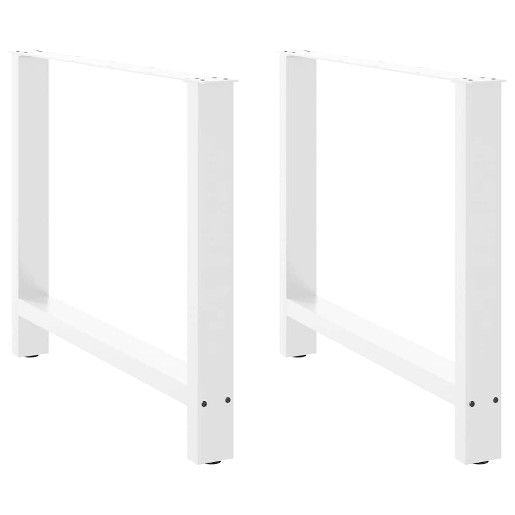 vidaXL Patas para mesa de comedor blancas (2 unidades, 100 x 72-73 cm, acero)