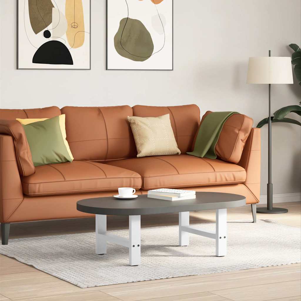 vidaXL Patas para mesa de centro blancas (2 unidades, 50 x 30-31 cm, acero)