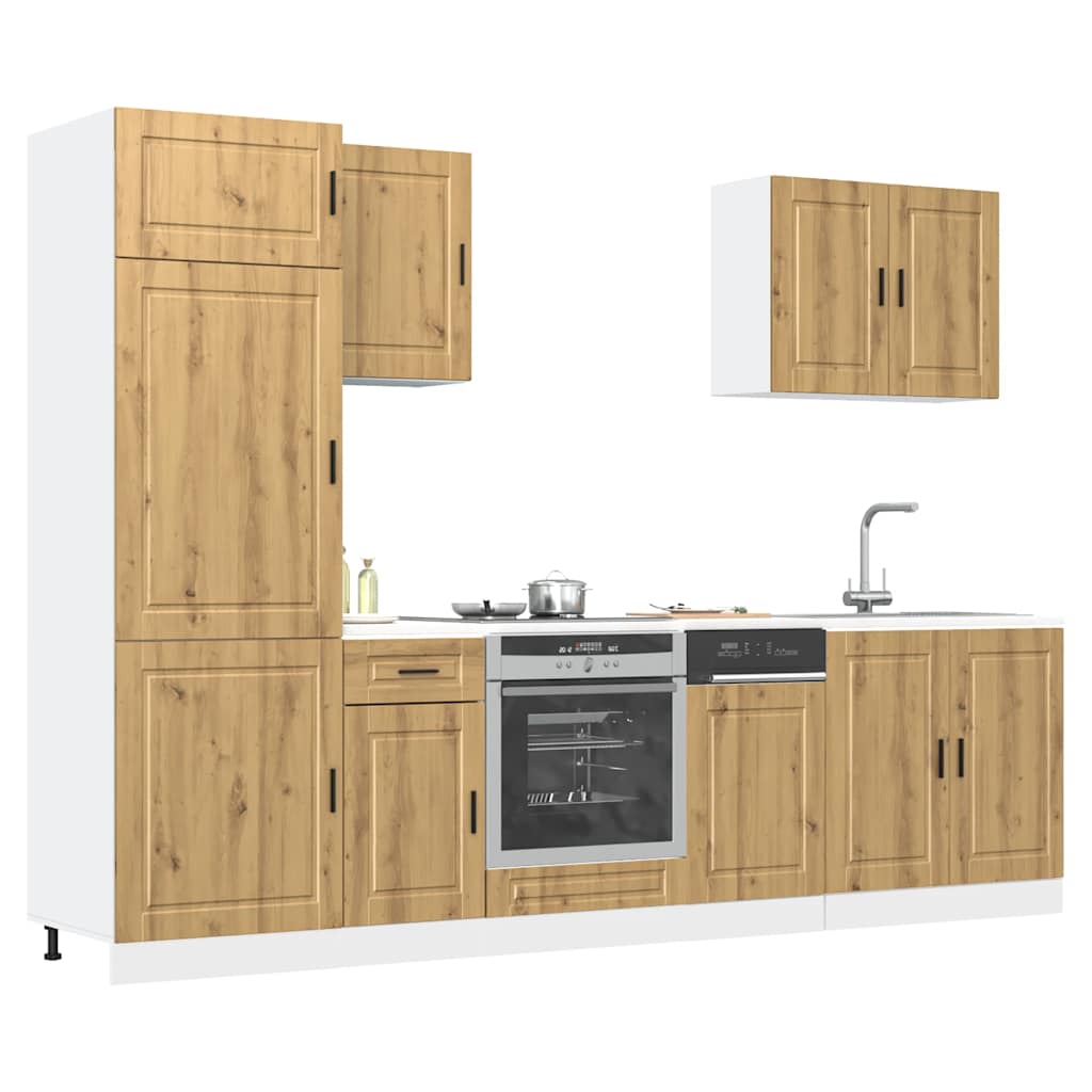 vidaXL Mueble de cocina Kalmar 7 piezas artesanal roble