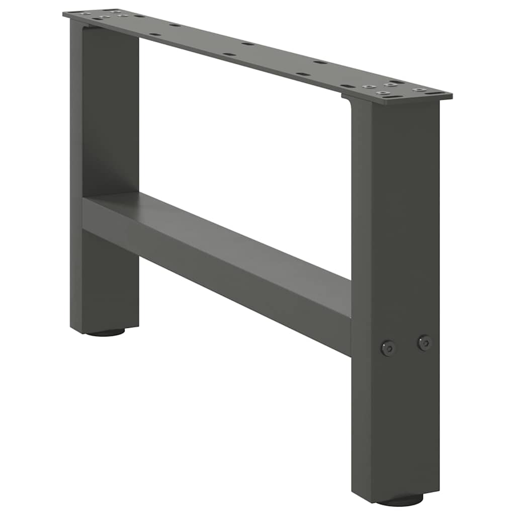 vidaXL Patas para mesa de centro antracita (2 unidades, 60 x 30-31 cm, acero) - Image 3