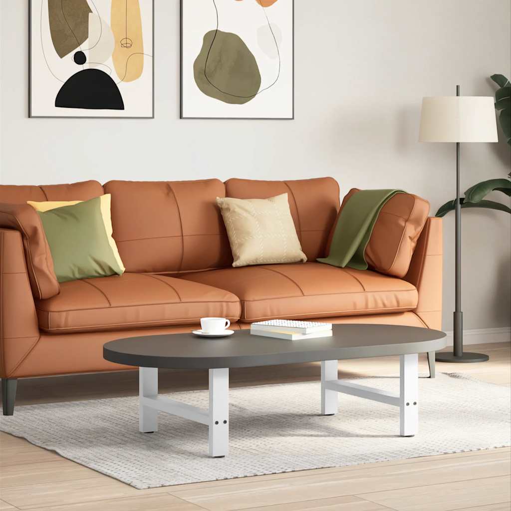 vidaXL Patas para mesa de centro blancas (2 unidades, 70 x 30-31 cm, acero)