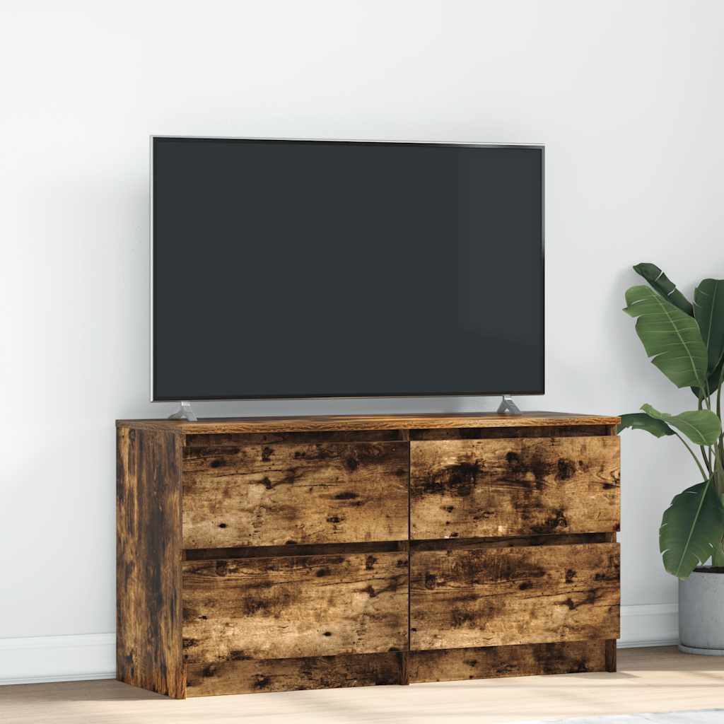 vidaXL Mueble de TV madera de ingeniería roble ahumado 100x35x54 cm