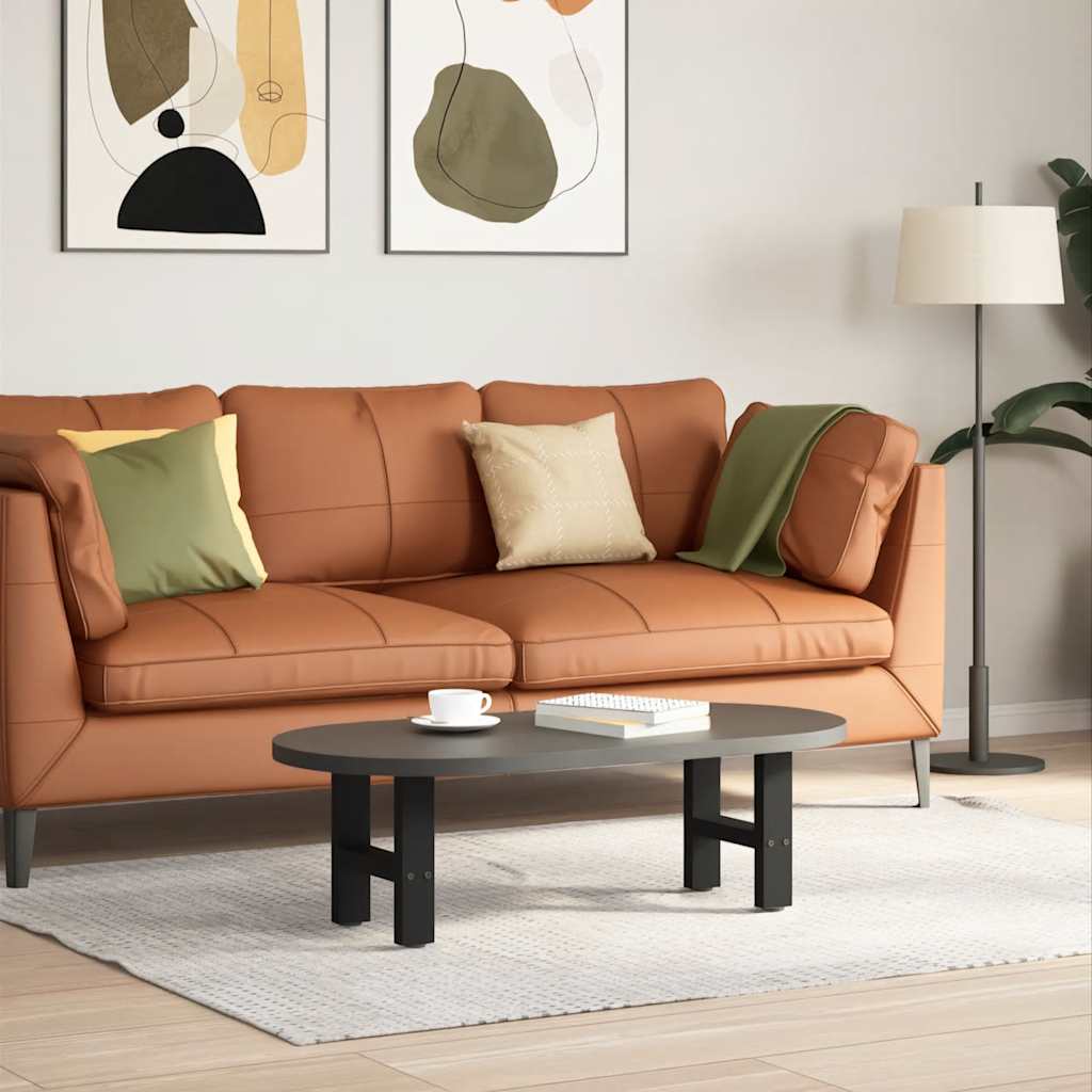 vidaXL Patas para mesa de centro negras (2 unidades, 40 x 30-31 cm, acero)
