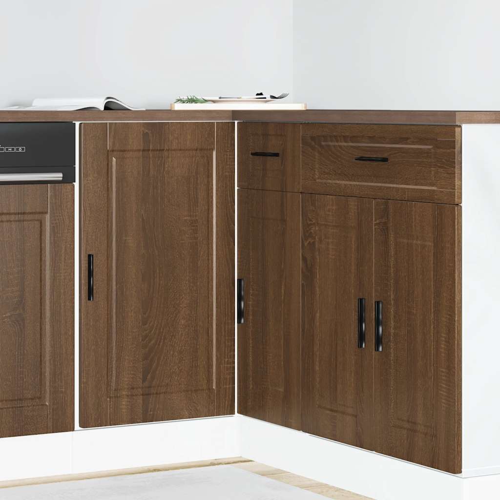 vidaXL Küchenunterschrank Porto Braun Eichen-Optik Holzwerkstoff