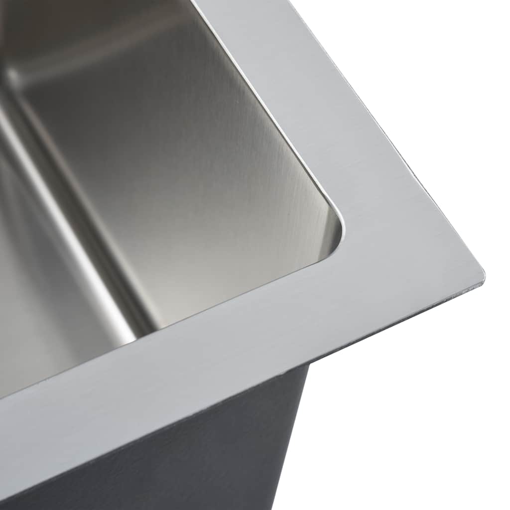 vidaXL Handgefertigte Küchenspüle Edelstahl - Image 6