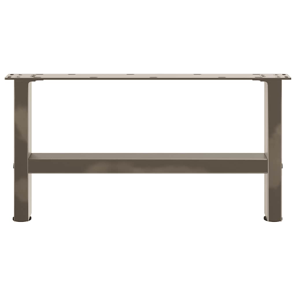 vidaXL Patas para mesa de centro de acero natural (2 unidades, 60 x 30-31 cm) - Image 4
