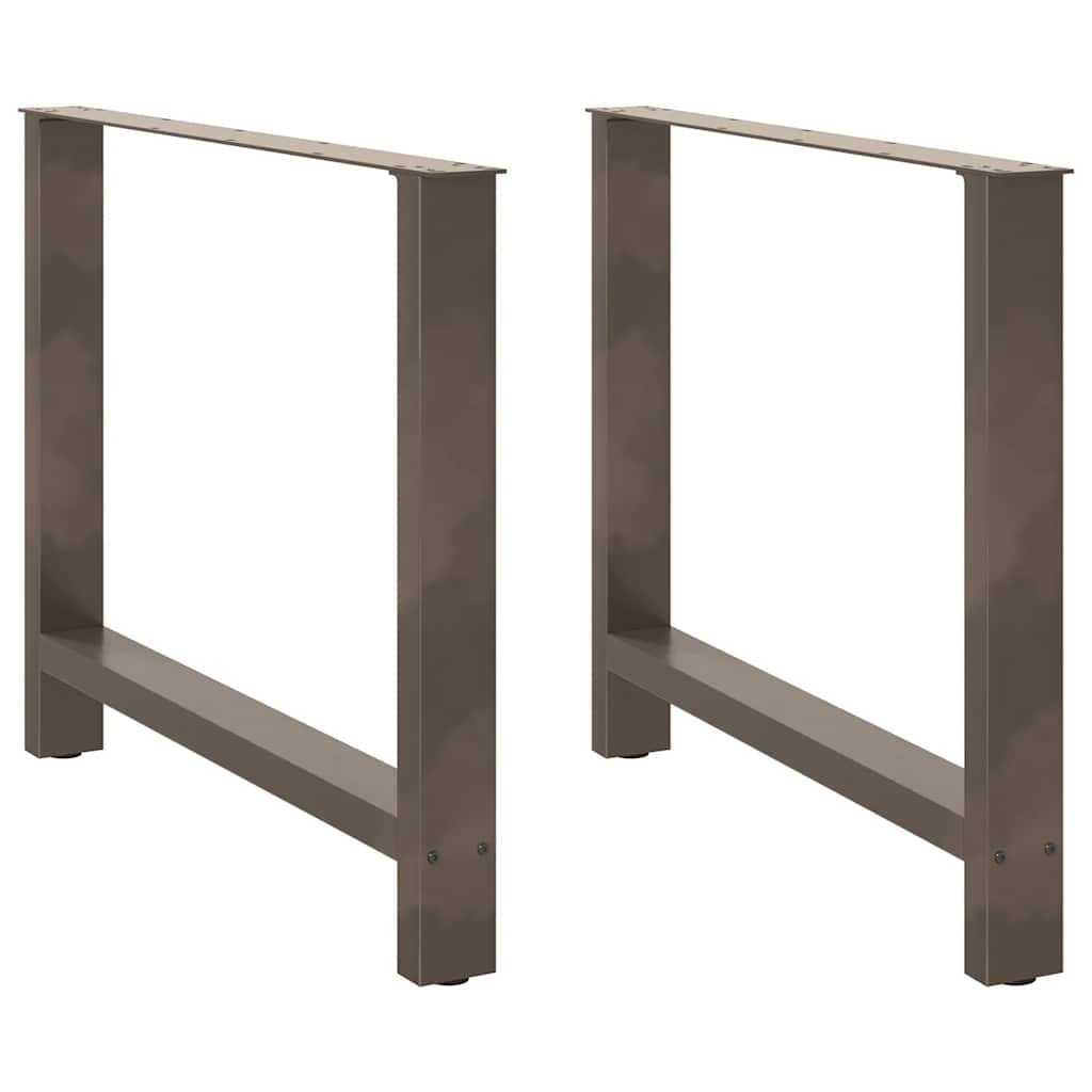 vidaXL Patas para mesa de comedor de acero natural (2 unidades, 90 x 72-73 cm)