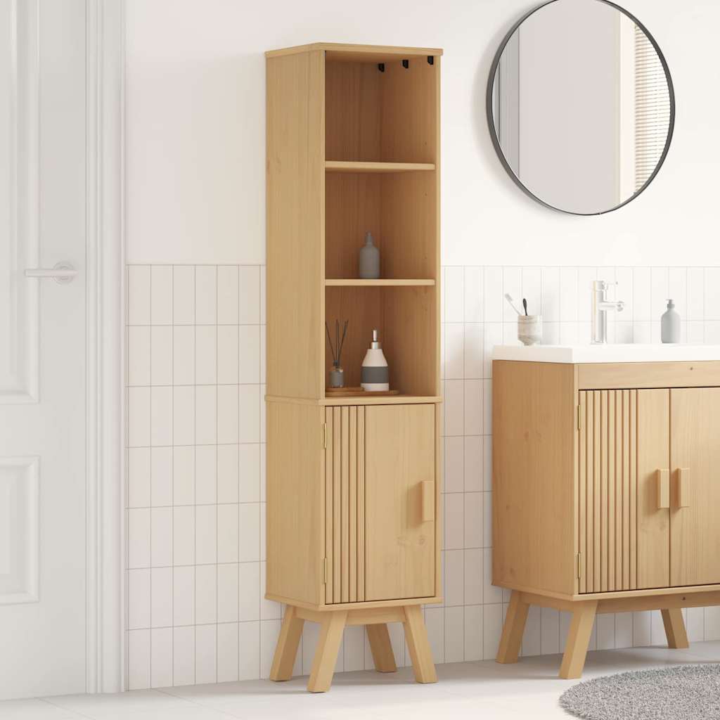 vidaXL Cabinet de salle de bain Olden Marron 35 x 30 x 159 cm