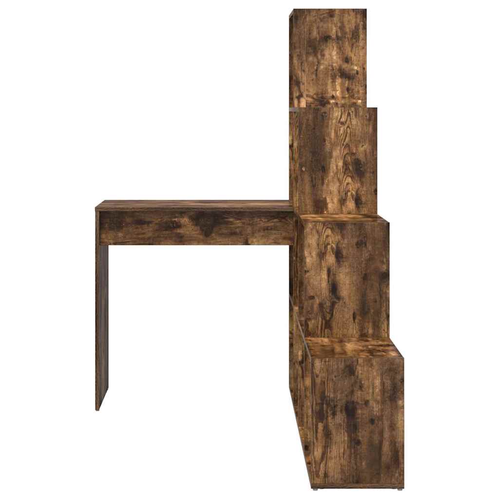 vidaXL Eck-Schreibtisch Geräucherte Eiche 101,5 x 149,5 x 149,5 cm - Image 5