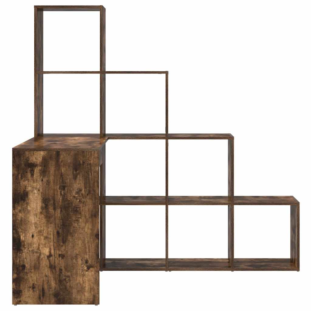 vidaXL Eck-Schreibtisch Geräucherte Eiche 101,5 x 149,5 x 149,5 cm - Image 6