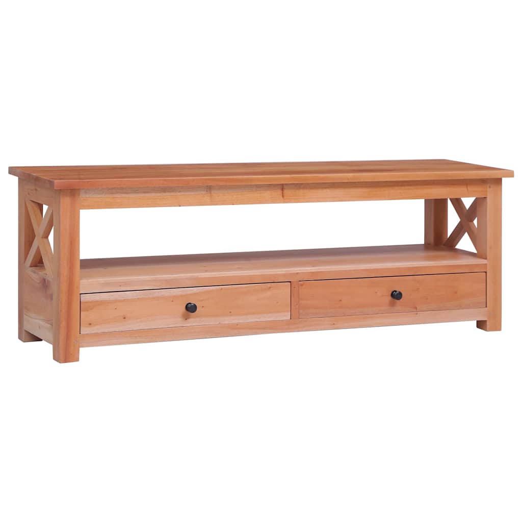 vidaXL Mueble de TV madera maciza de caoba 115x30x40 cm