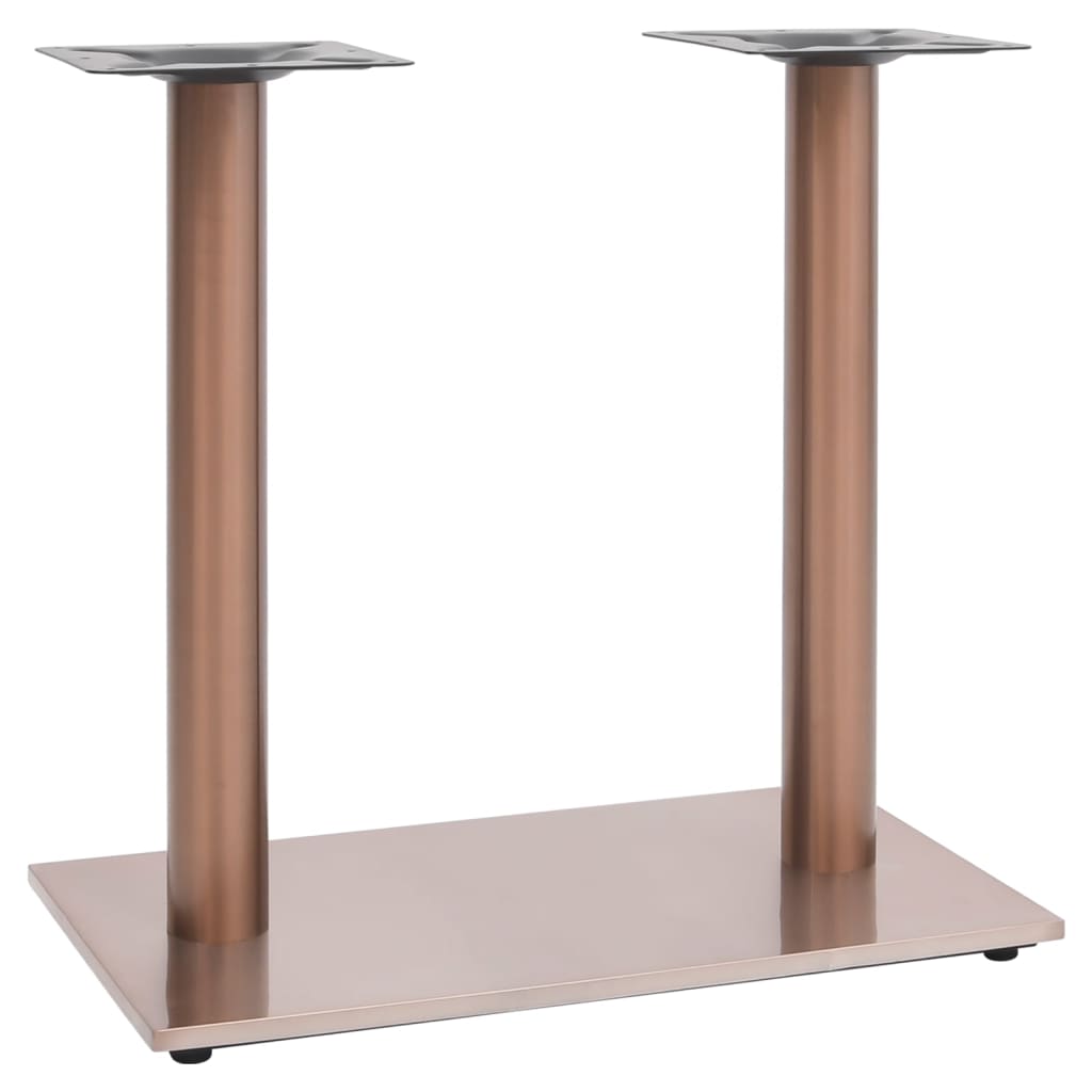 vidaXL Pata de mesa de bistró acero inoxidable latón 70x40x72 cm