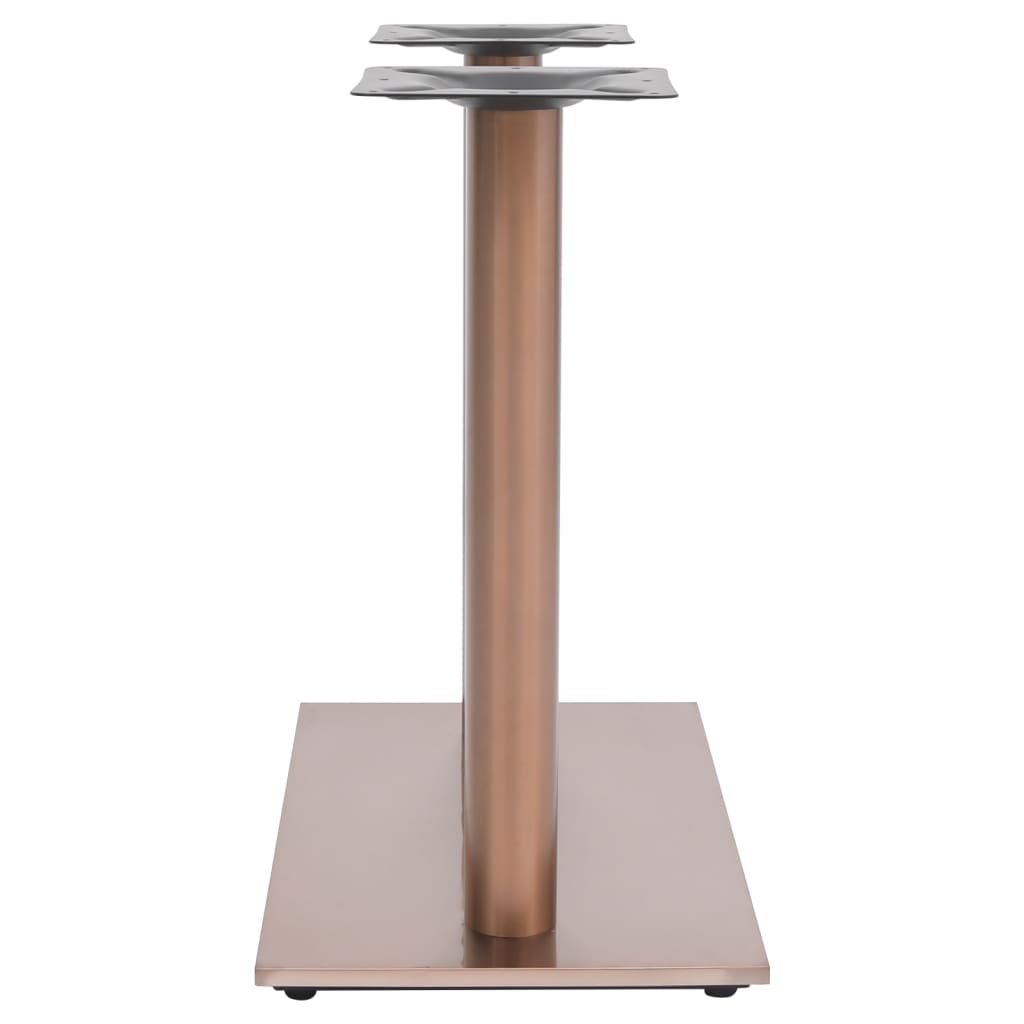 vidaXL Pata de mesa de bistró acero inoxidable latón 70x40x72 cm - Image 3