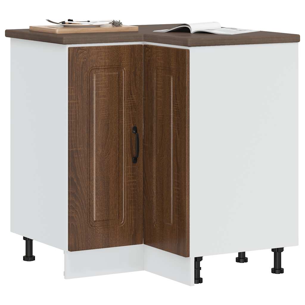 vidaXL Mueble bajo esquinero de cocina Kalmar marrón roble