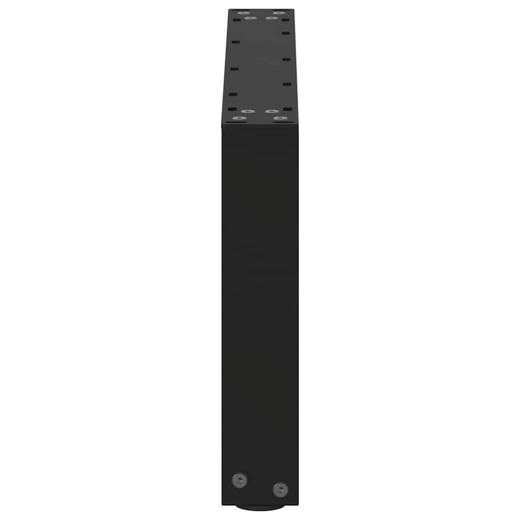 vidaXL Patas para mesa de centro en forma de U (2 unidades), color negro, 60 x (30-31) cm, acero - Image 6