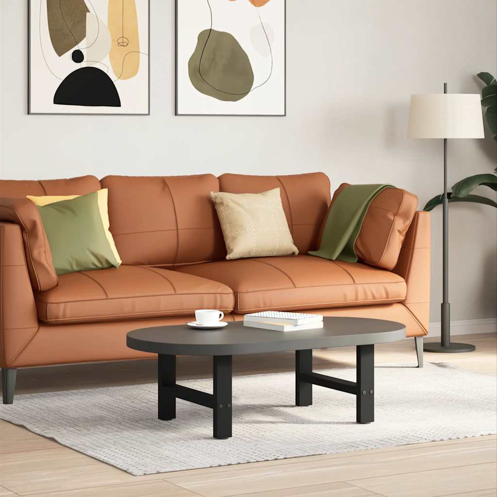 vidaXL Patas para mesa de centro negras (2 unidades, 50 x 30-31 cm, acero)