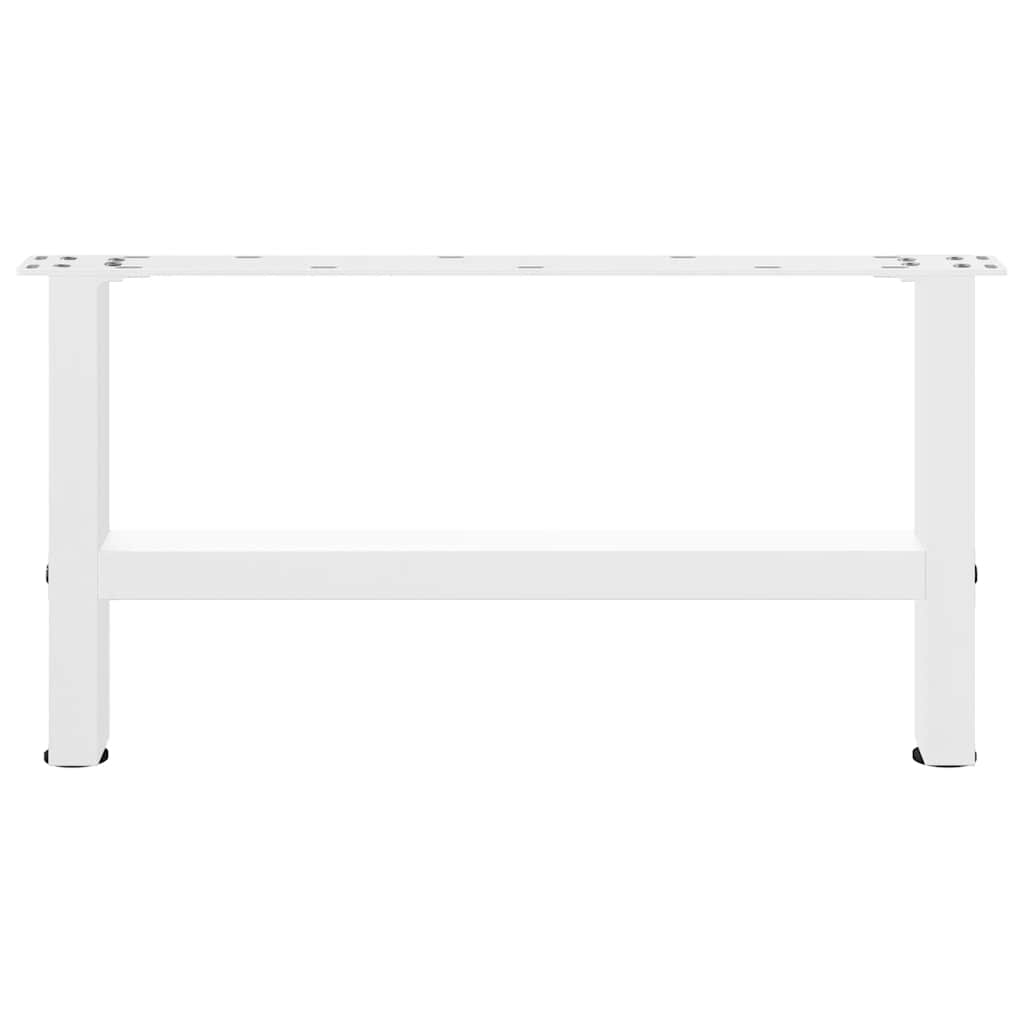 vidaXL Patas para mesa de centro blancas (2 unidades, 60 x 30-31 cm, acero) - Image 5
