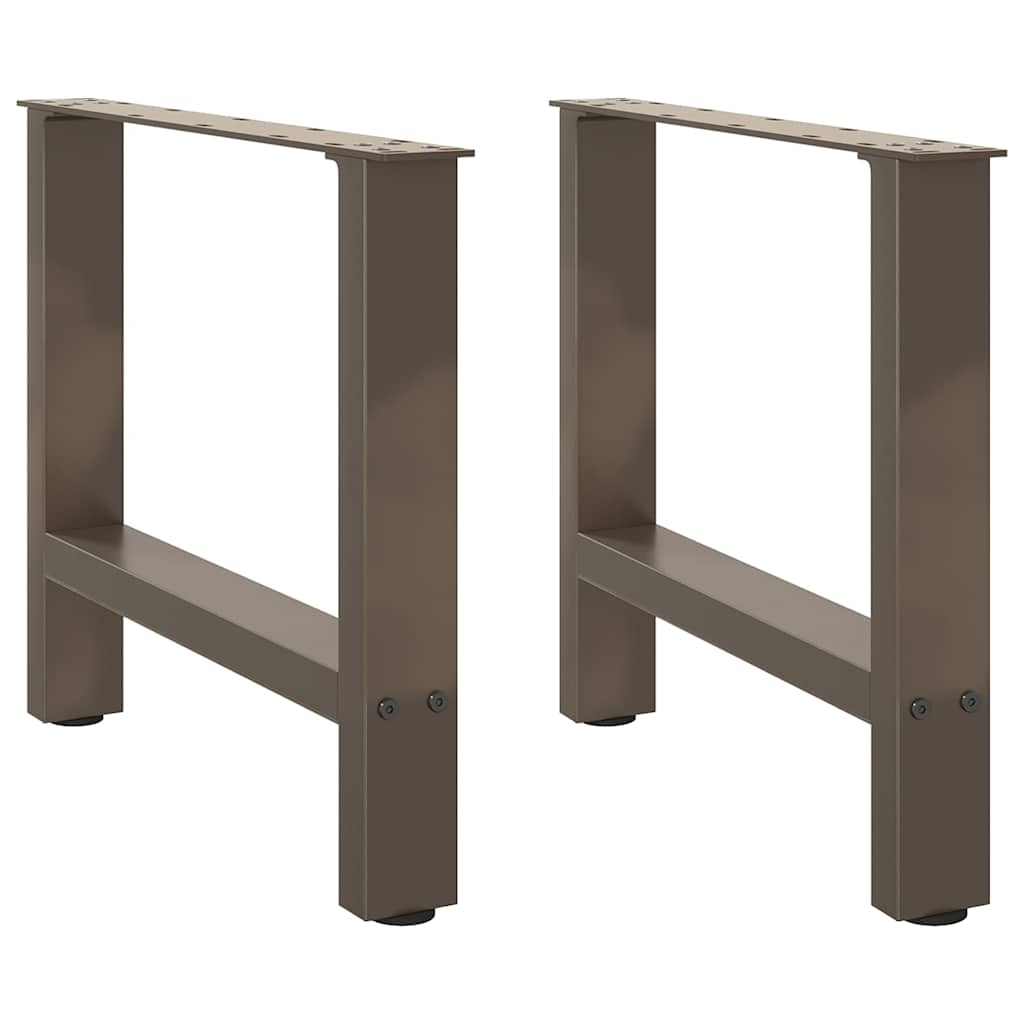 vidaXL Patas para mesa de centro de acero natural (2 unidades, 60 x 42-43 cm)