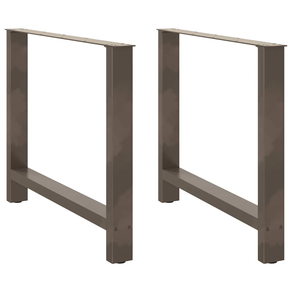 vidaXL Patas para mesa de comedor de acero natural (2 unidades, 100 x 72-73 cm)