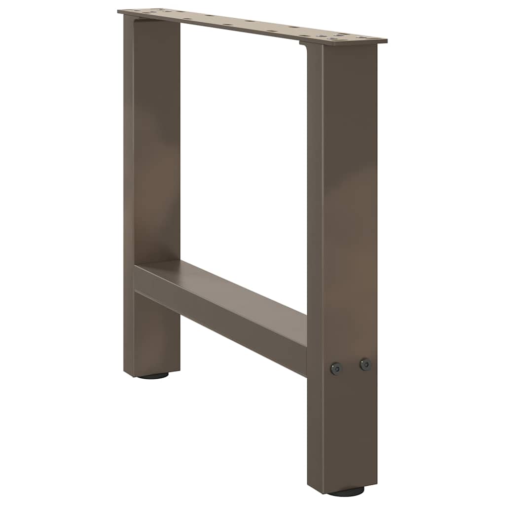 vidaXL Patas para mesa de centro de acero natural (2 unidades, 60 x 42-43 cm) - Image 4