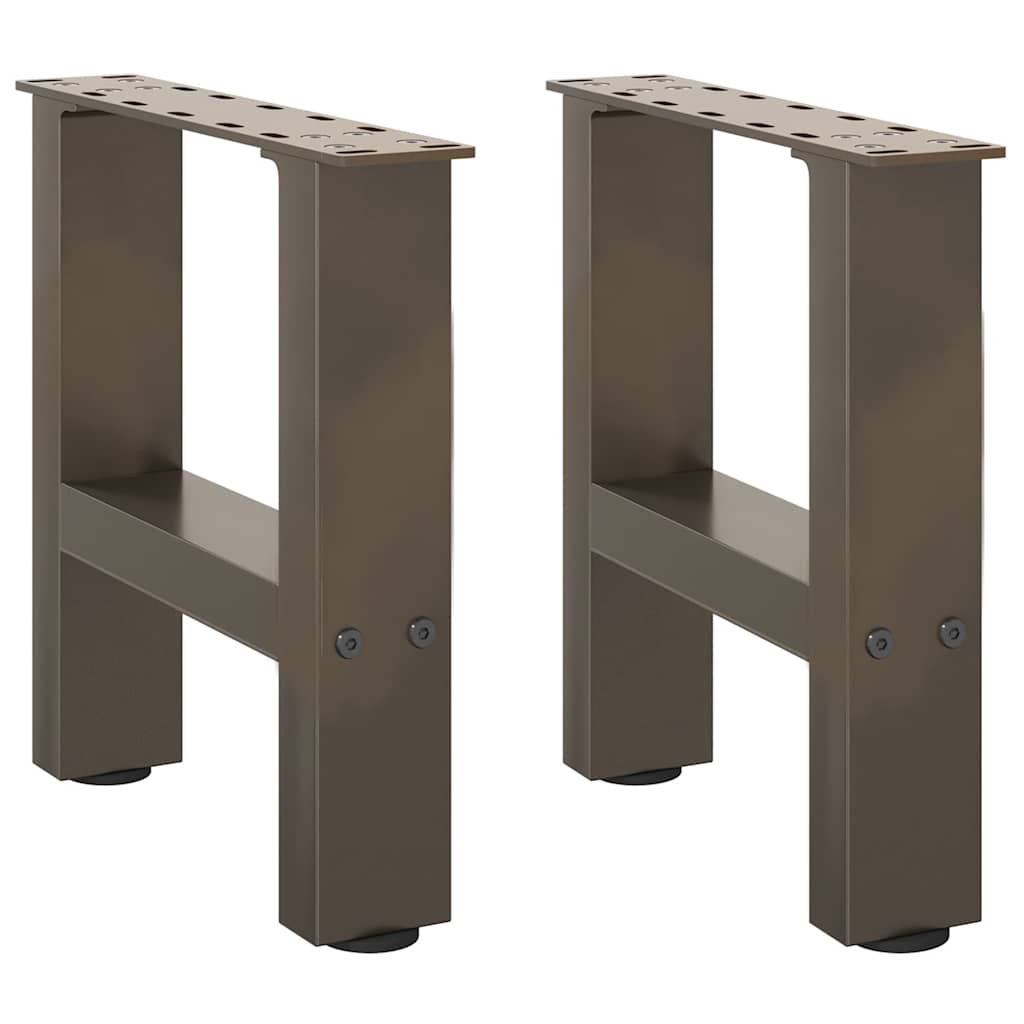 vidaXL Patas para mesa de centro de acero natural (2 unidades, 30 x 30-31 cm)