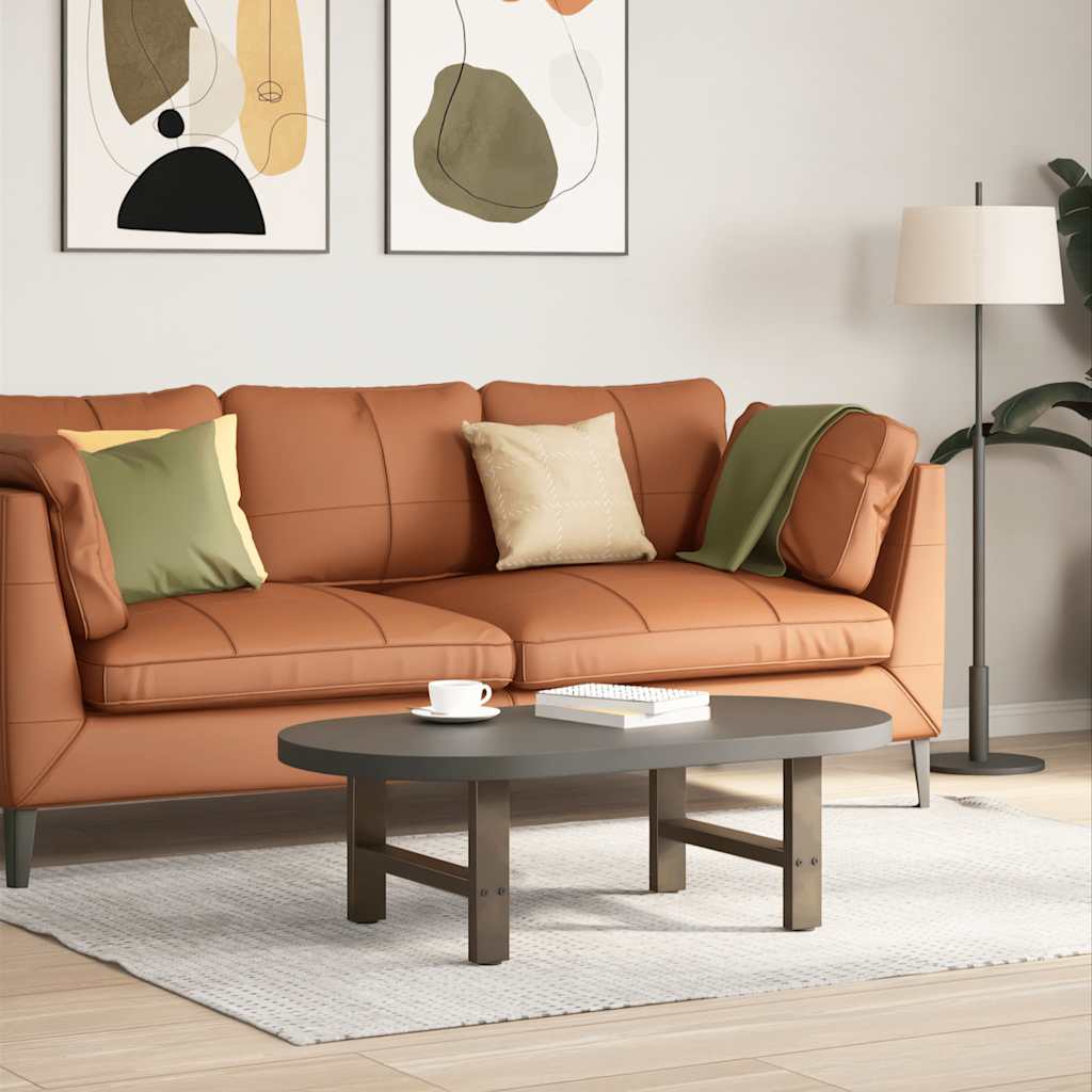 vidaXL Patas para mesa de centro de acero natural (2 unidades, 50 x 30-31 cm)