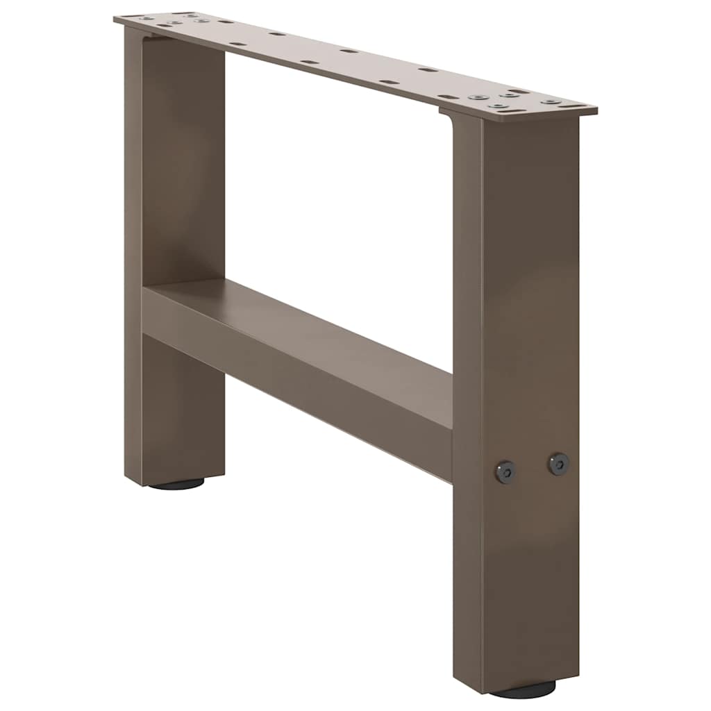 vidaXL Patas para mesa de centro de acero natural (2 unidades, 50 x 30-31 cm) - Image 3