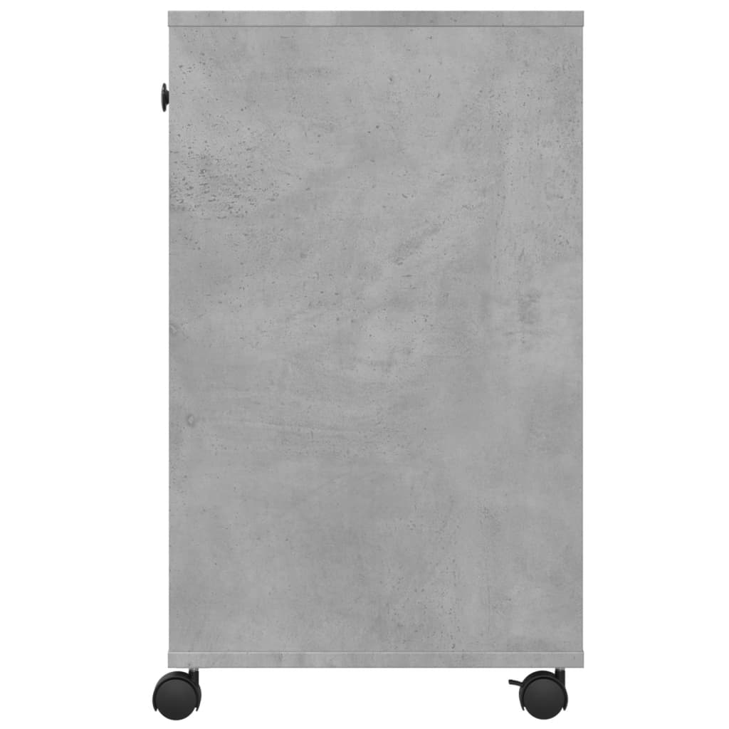 vidaXL Soporte para impresora con ruedas gris hormigón 60x40x68,5 cm - Image 6