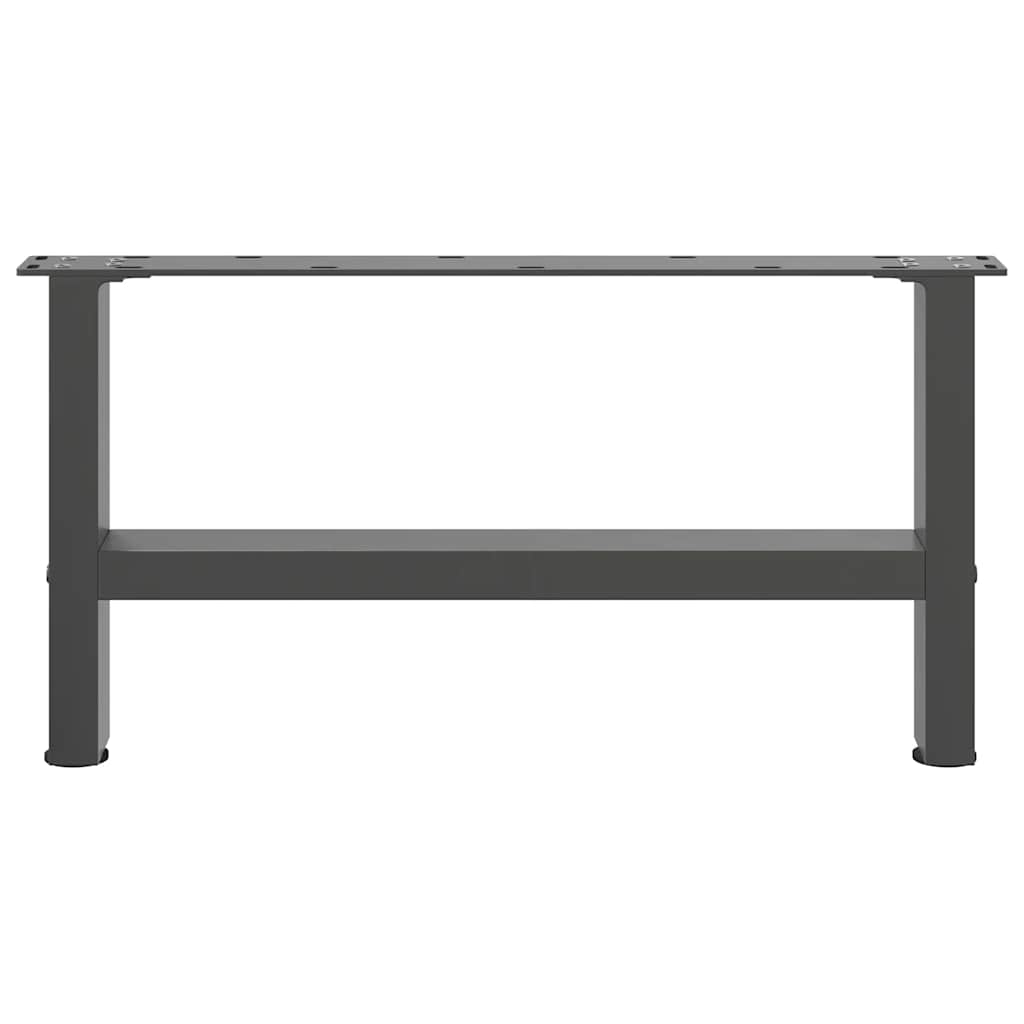 vidaXL Patas para mesa de centro antracita (2 unidades, 70 x 30-31 cm, acero) - Image 5