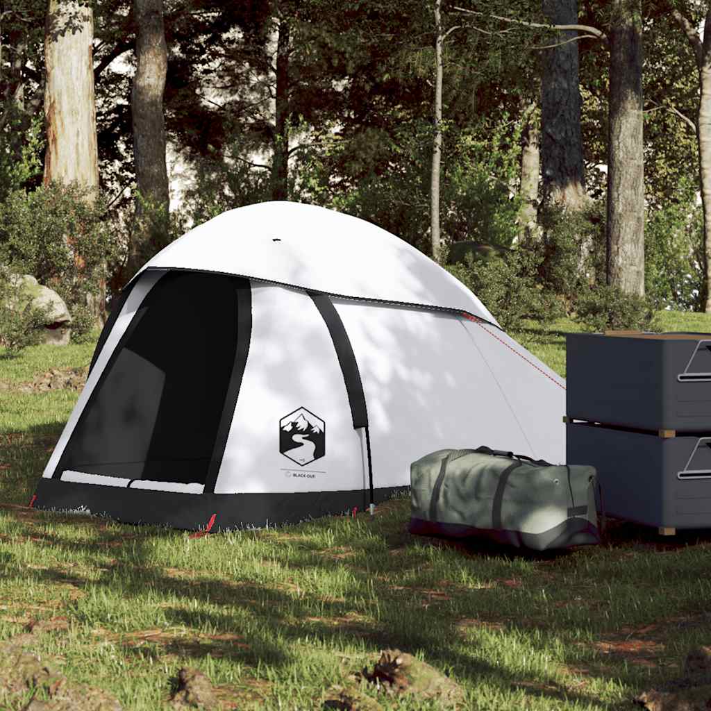 vidaXL Tienda de campaña iglú 1 persona tela opaca impermeable blanco