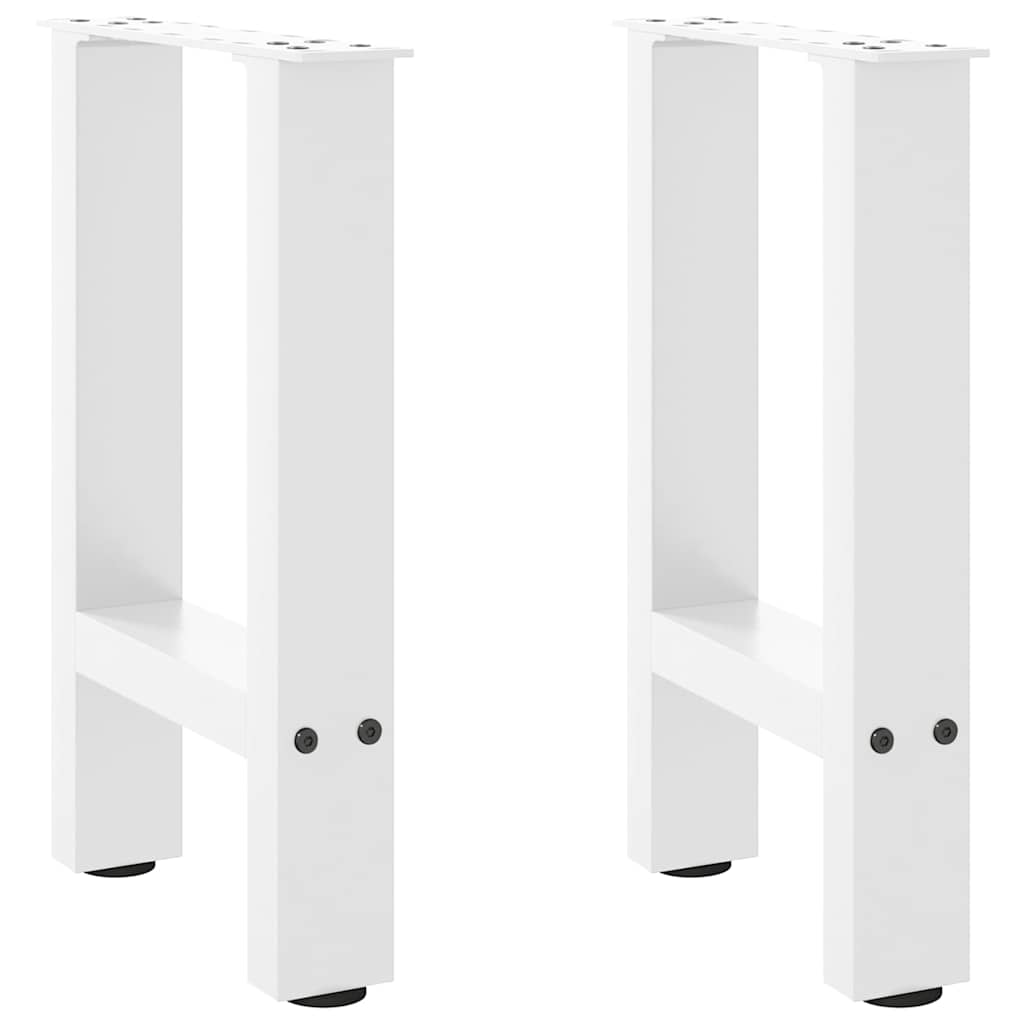 vidaXL Patas para mesa de centro blancas (2 unidades, 28 x 42-43 cm, acero)