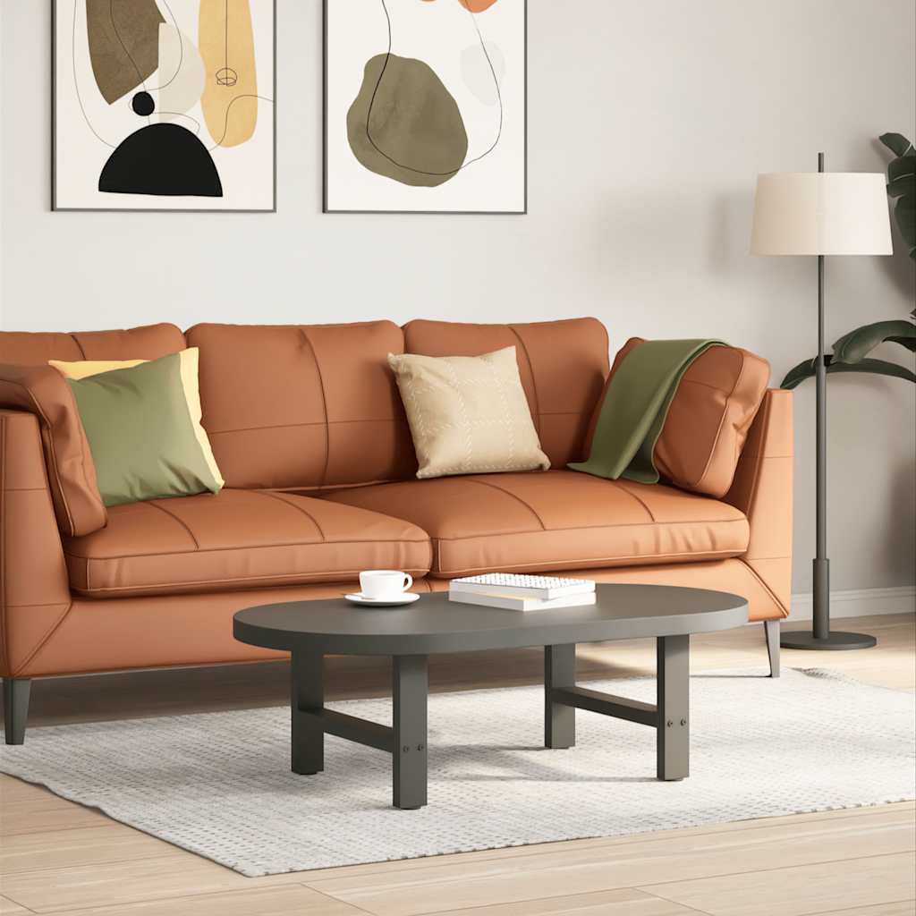 vidaXL Patas para mesa de centro antracita (2 unidades, 50 x 30-31 cm, acero)