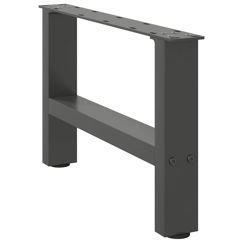 vidaXL Patas para mesa de centro antracita (2 unidades, 50 x 30-31 cm, acero) - Image 3