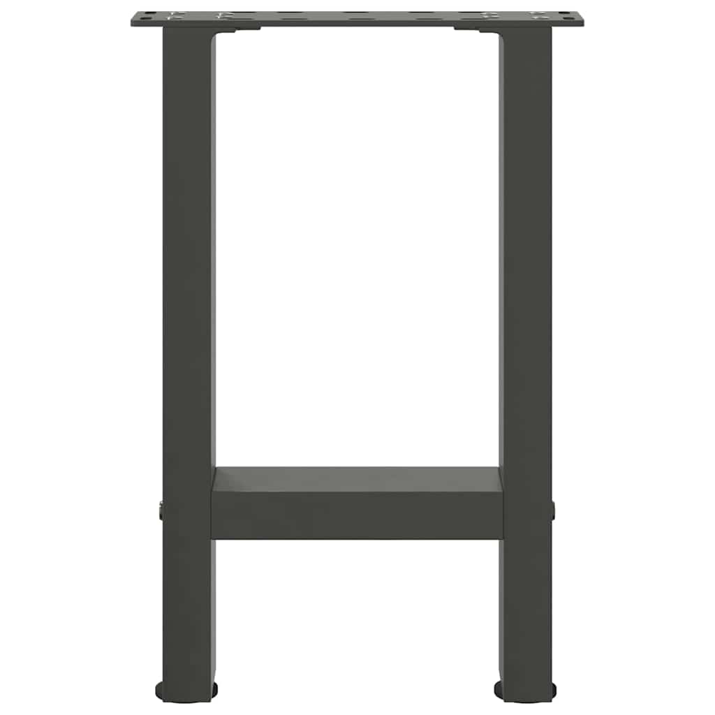 vidaXL Patas para mesa de centro antracita (2 unidades, 28 x 42-43 cm, acero) - Image 5