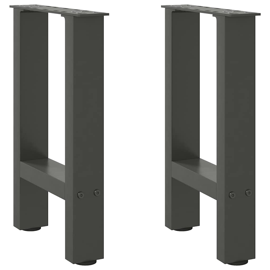 vidaXL Patas para mesa de centro antracita (2 unidades, 38 x 42-43 cm, acero)