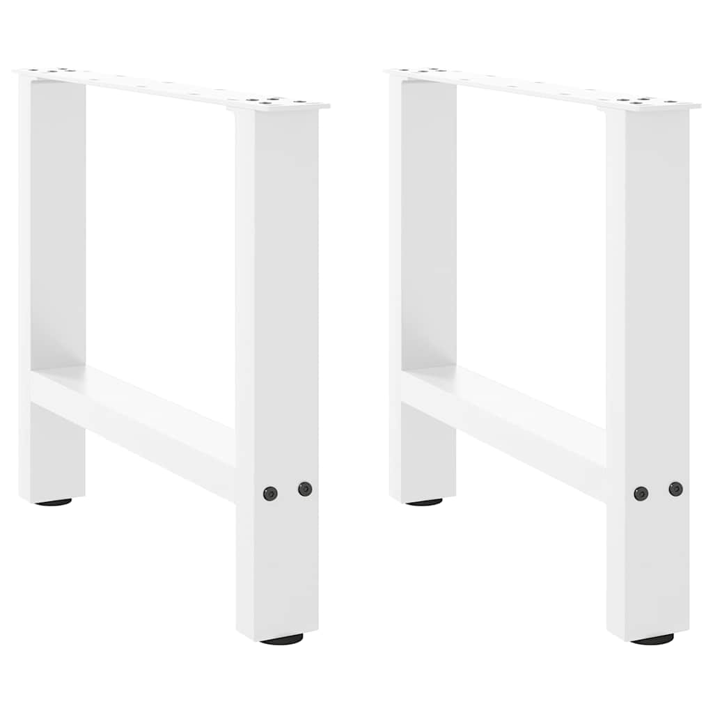 vidaXL Patas para mesa de centro blancas (2 unidades, 60 x 42-43 cm, acero)