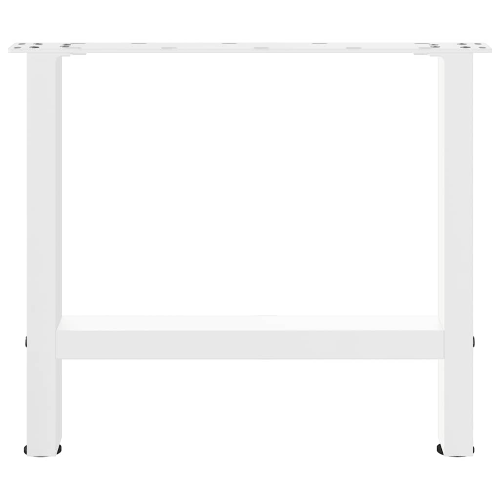 vidaXL Patas para mesa de centro blancas (2 unidades, 60 x 42-43 cm, acero) - Image 5
