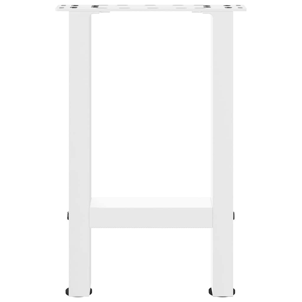 vidaXL Patas para mesa de centro blancas (2 unidades, 38 x 42-43 cm, acero) - Image 5