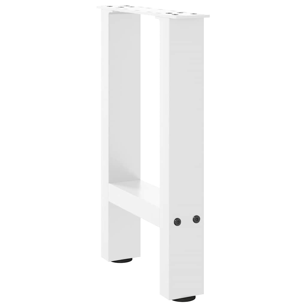 vidaXL Patas para mesa de centro blancas (2 unidades, 38 x 42-43 cm, acero) - Image 4