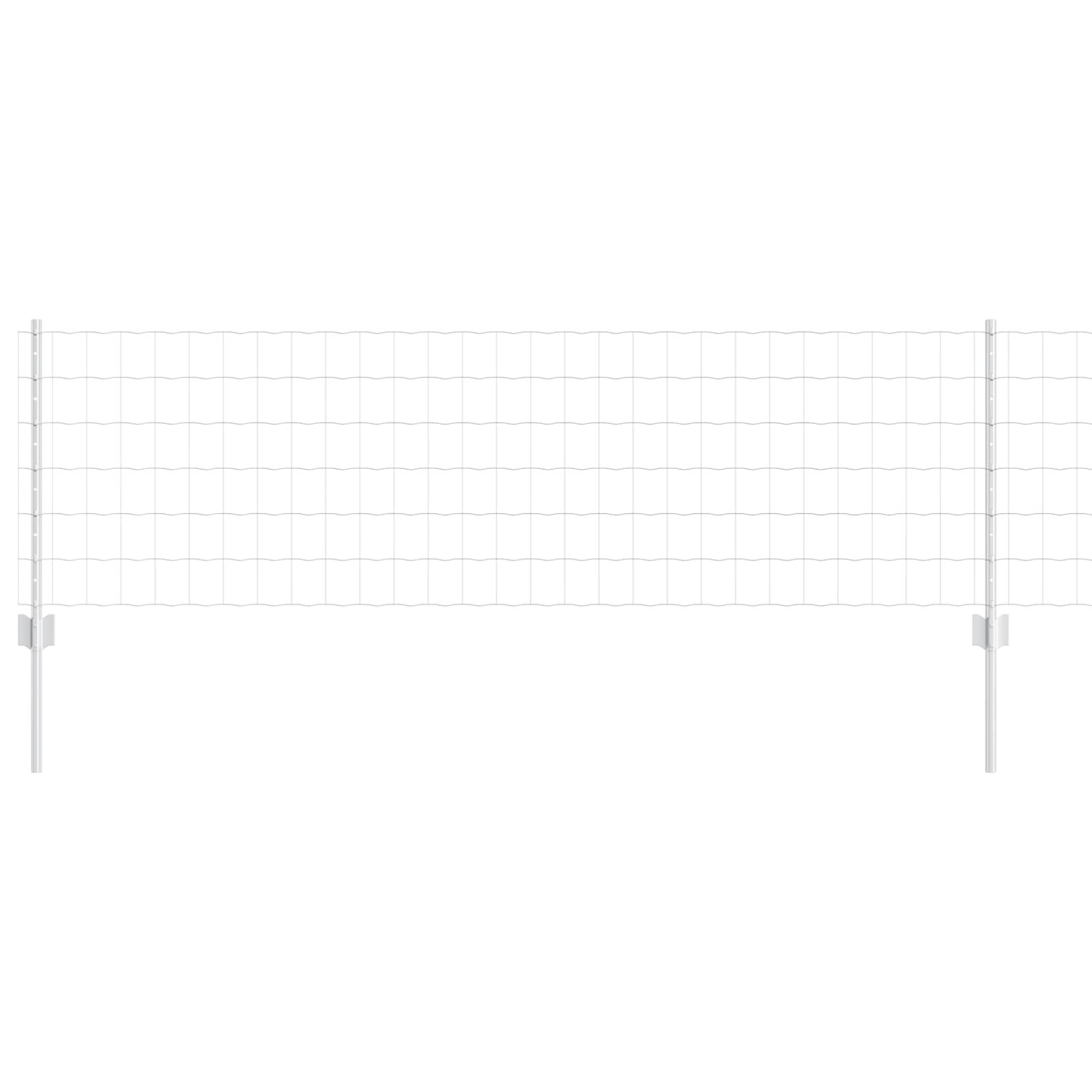 vidaXL Zaun mit Pfosten Silber 0,6 x 10 m Stahl
