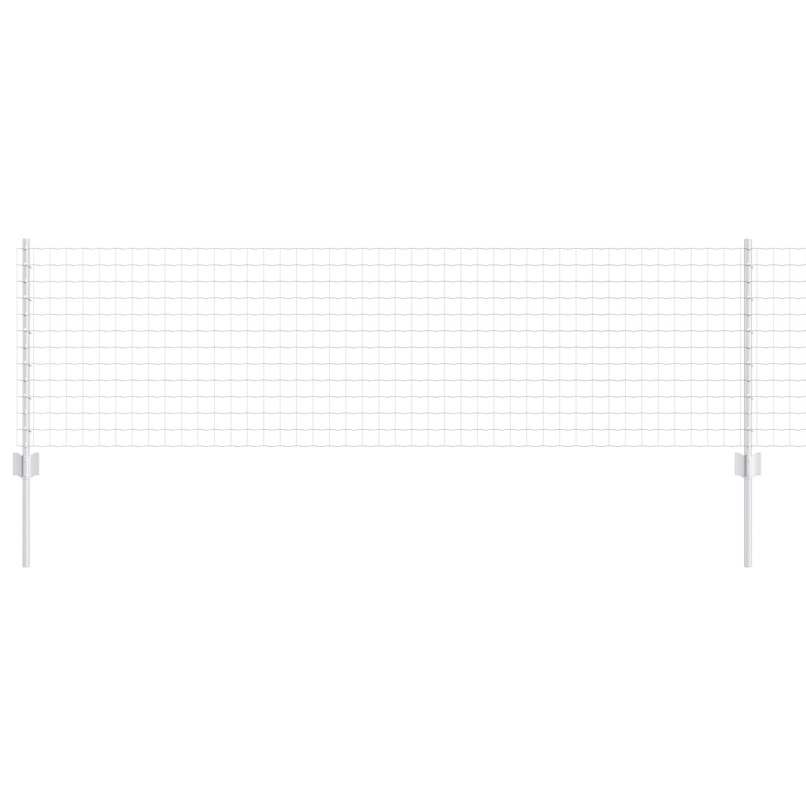 vidaXL Zaun mit Pfosten Silber 0,6 x 10 m Stahl