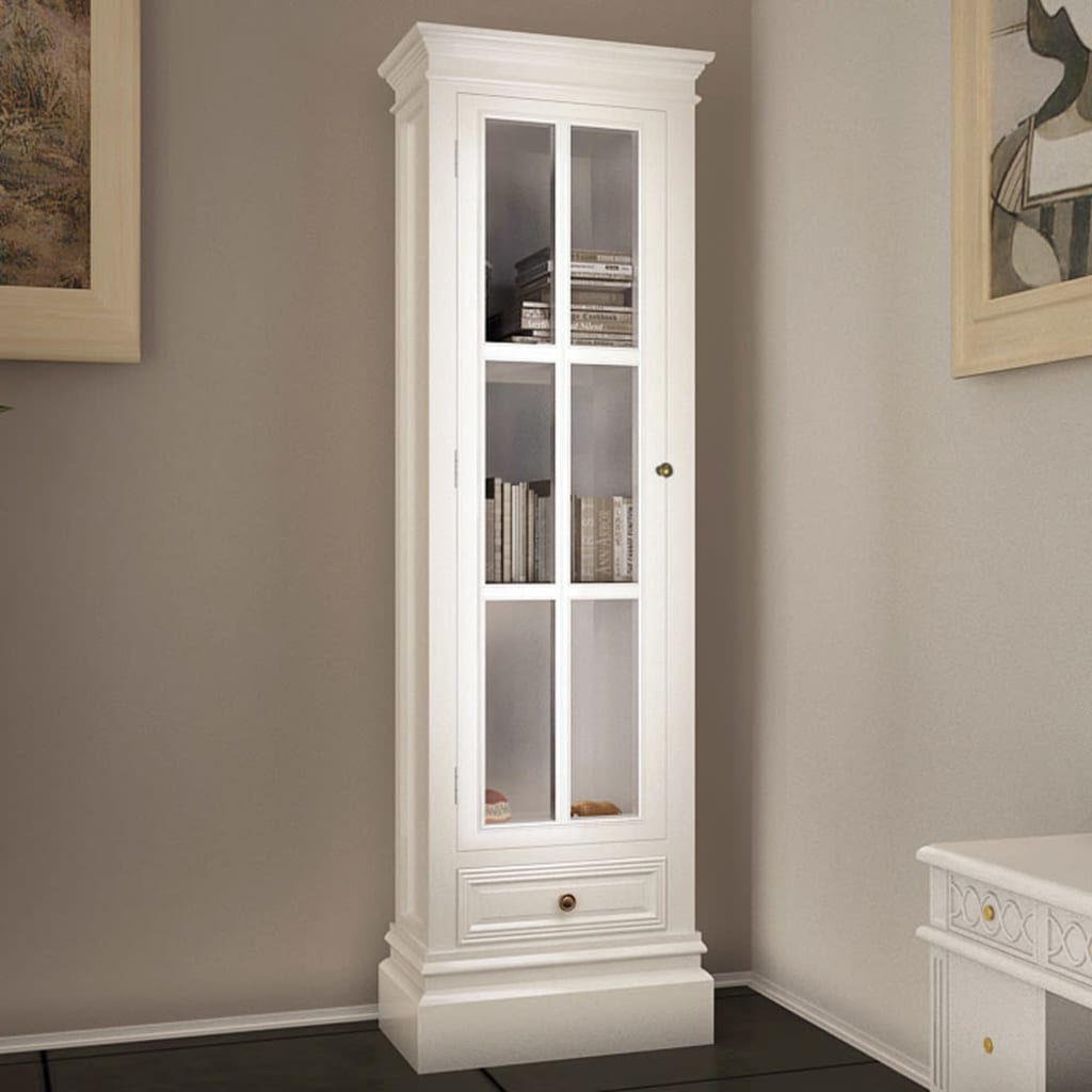 vidaXL Bücherregal 3 Fächer Weiß Holz