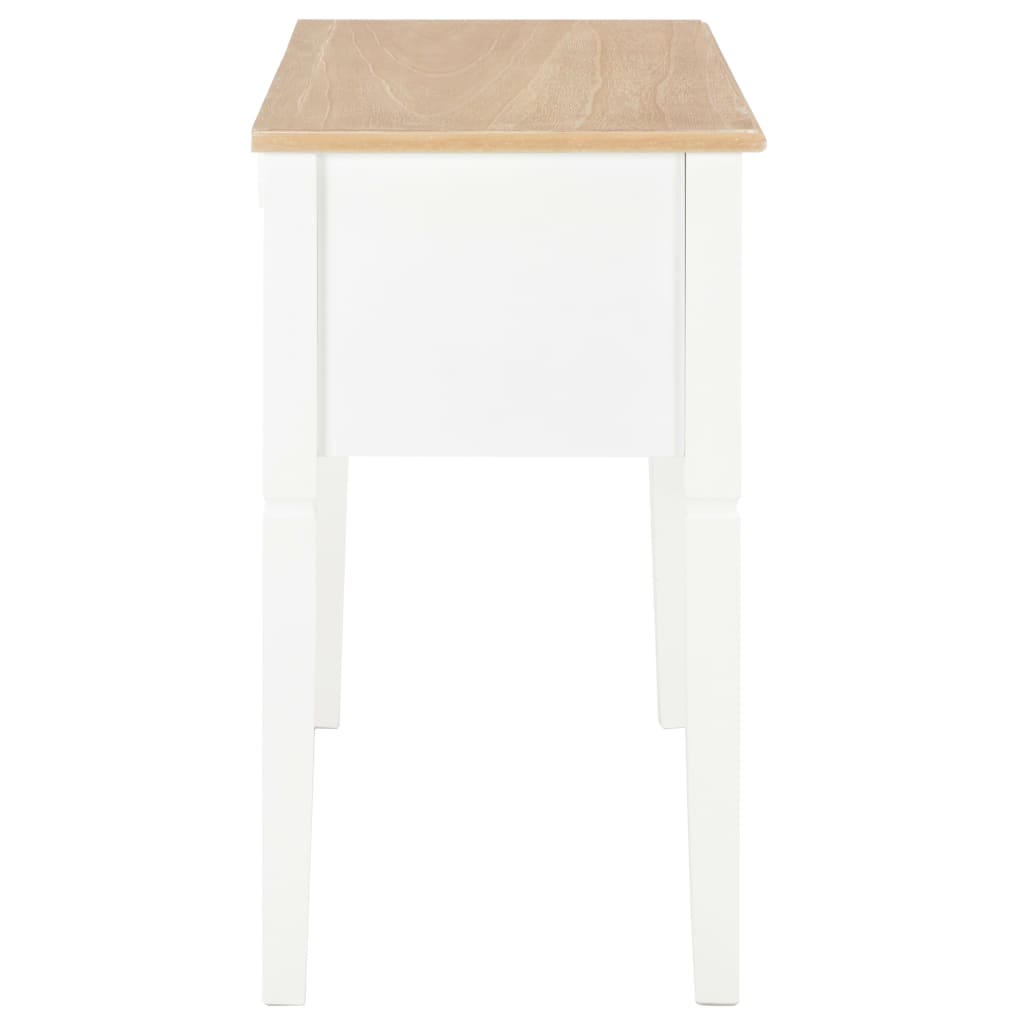 vidaXL Schreibtisch Weiß 109,5 x 45 x 77,5 cm Holz - Image 5