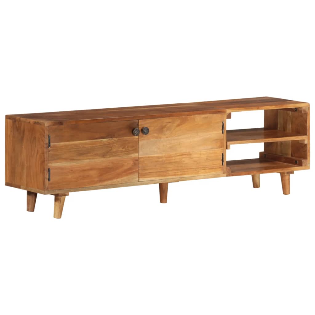 vidaXL Mueble de TV madera acacia con acabado miel 140x30x40 cm