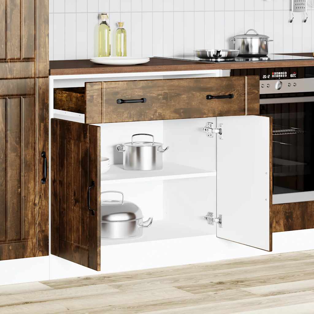vidaXL Mueble bajo de cocina Lucca roble ahumado