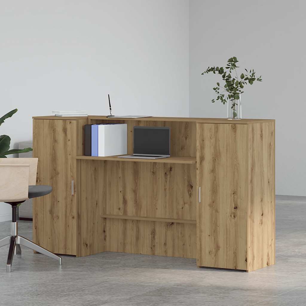 vidaXL Empfangstheke Artisan-Eiche 180x50x103,5 cm Holzwerkstoff - Image 3