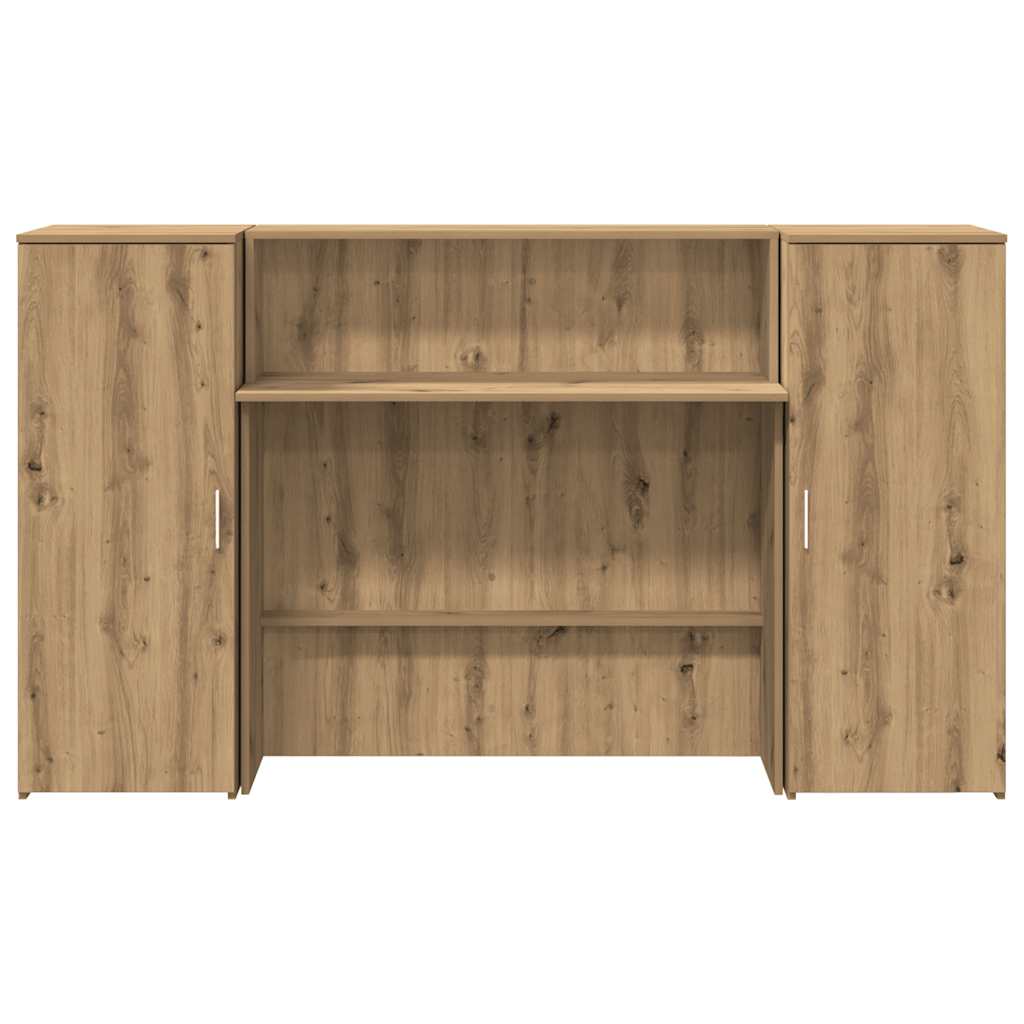 vidaXL Empfangstheke Artisan-Eiche 180x50x103,5 cm Holzwerkstoff - Image 5