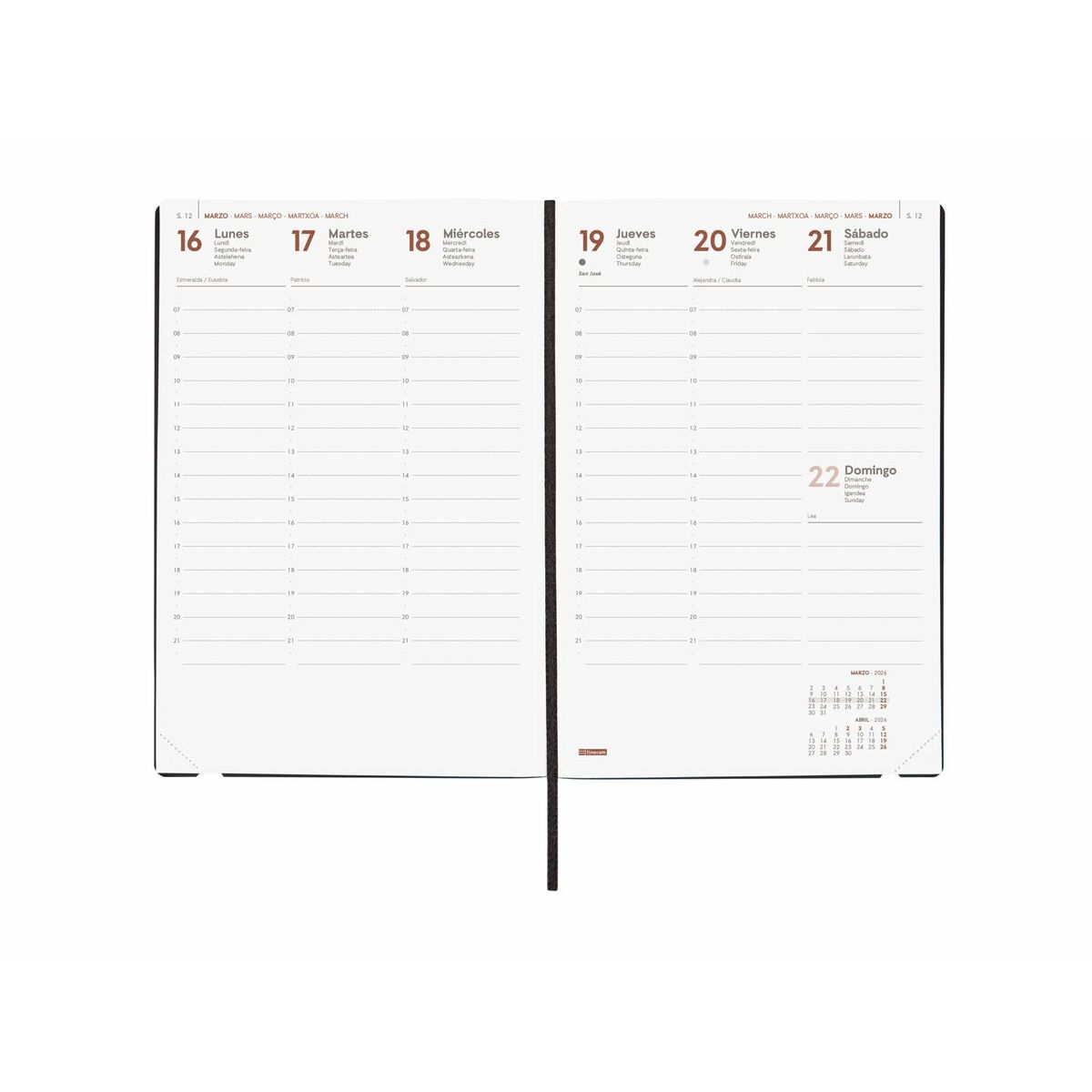 Agenda Finocam Rosso A5 14 x 20,4 cm - Image 4